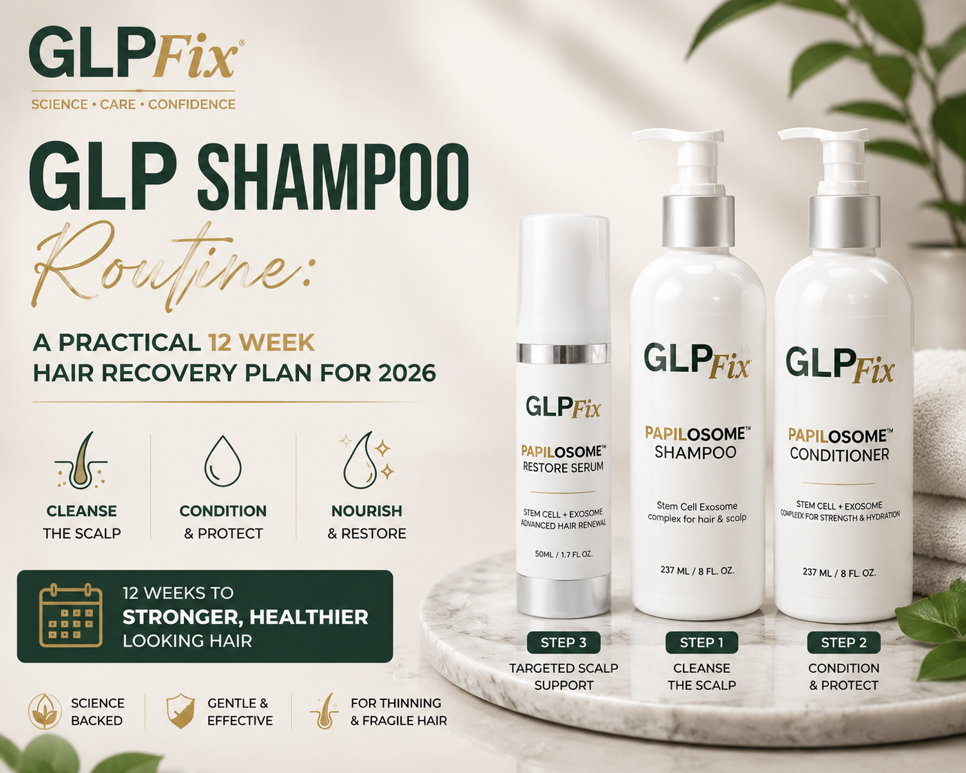 GLP Shampoo Routine: A Practical 12 Week Hair Recovery Plan for 2026