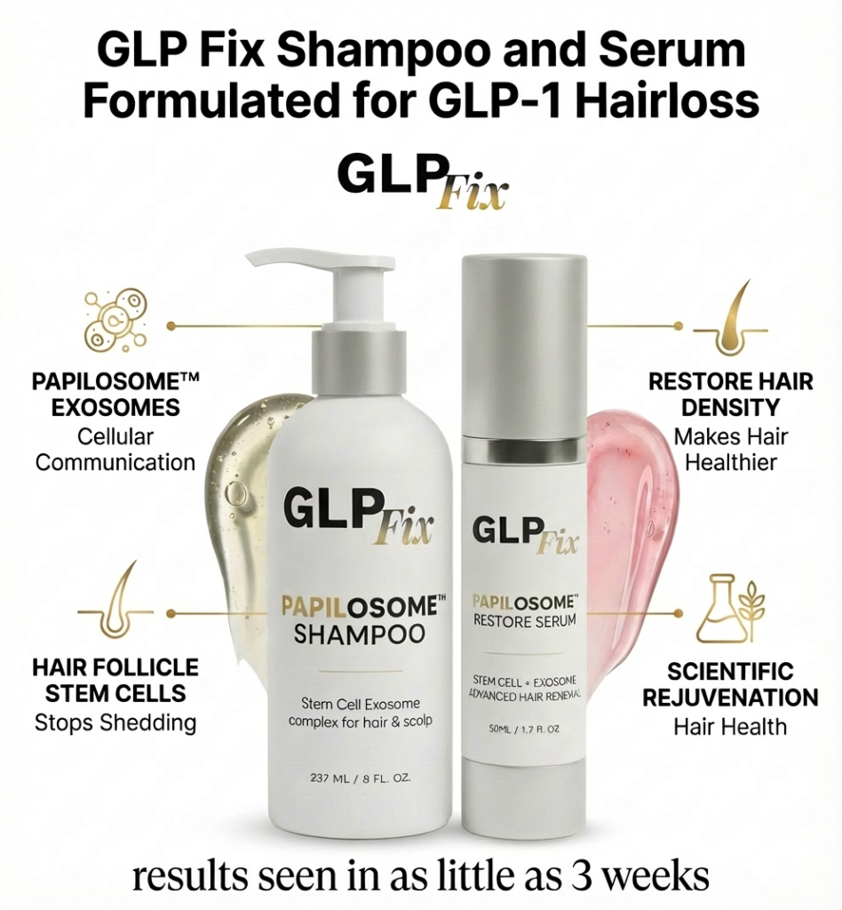 how to stop hair loss from glp-1 Hairloss SOS : Regrowth Protocol For GLP-1, Illness + Hormonal Shedding GLP Restore Serum for Hair